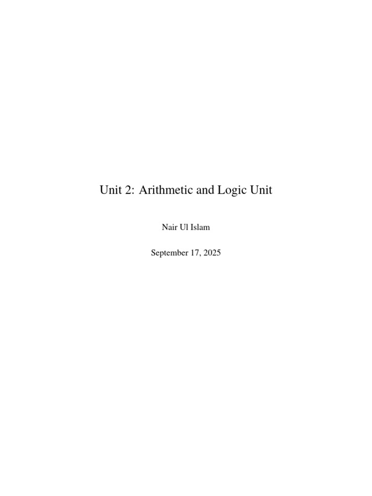 Arithmetic Logic Unit Circuits Guide | PDF | Discrete Mathematics | Numbers