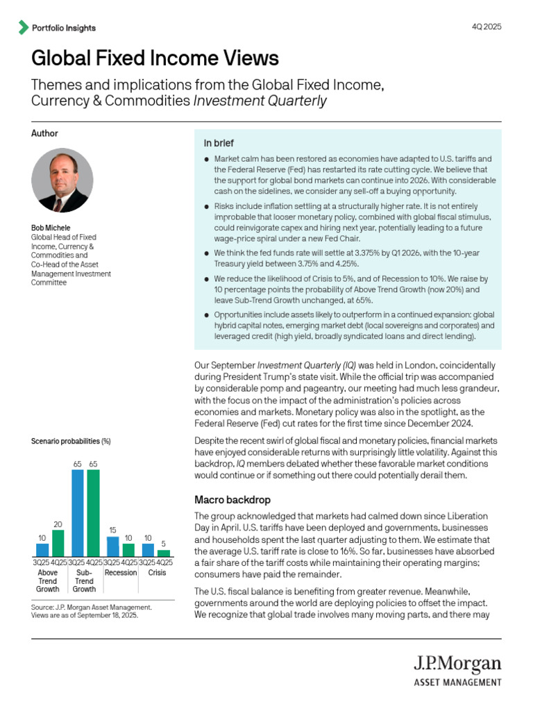 Global Fixed Income Market Outlook 2026 | PDF | Fiscal Policy | Recession