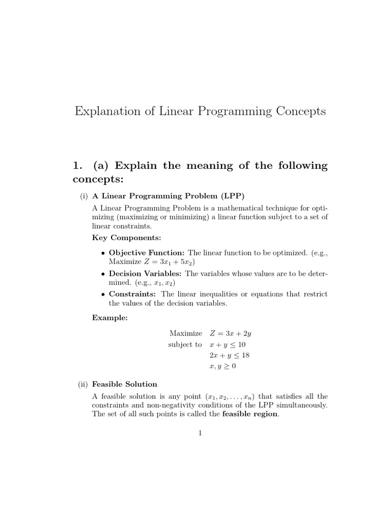 LPP | PDF | Mathematical Optimization | Linear Programming