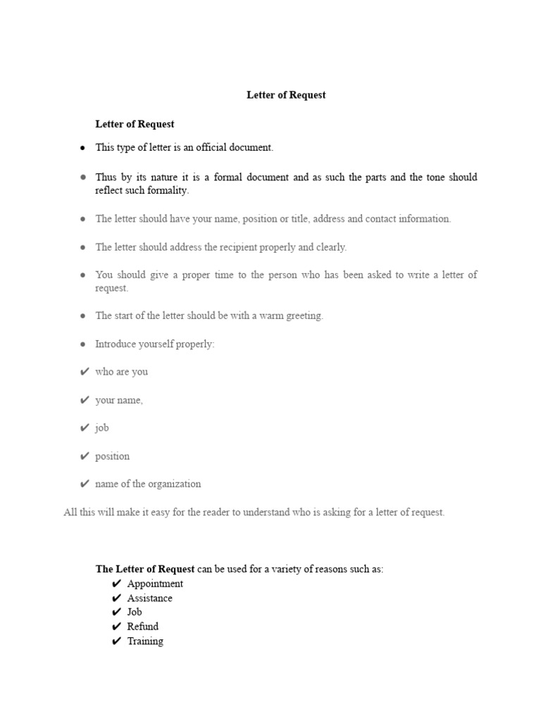 How to Write a Letter of Request | PDF | Communication | Human ...