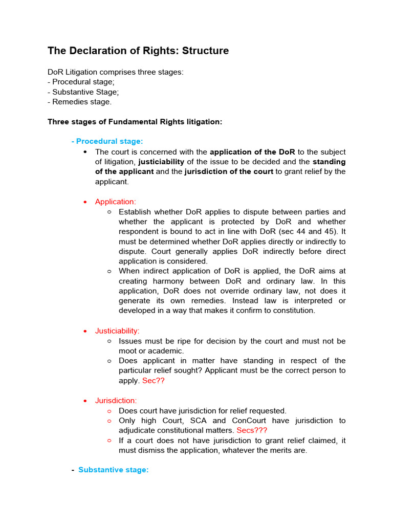 Stages of Fundamental Rights Litigation | PDF | Justice | Crime & Violence