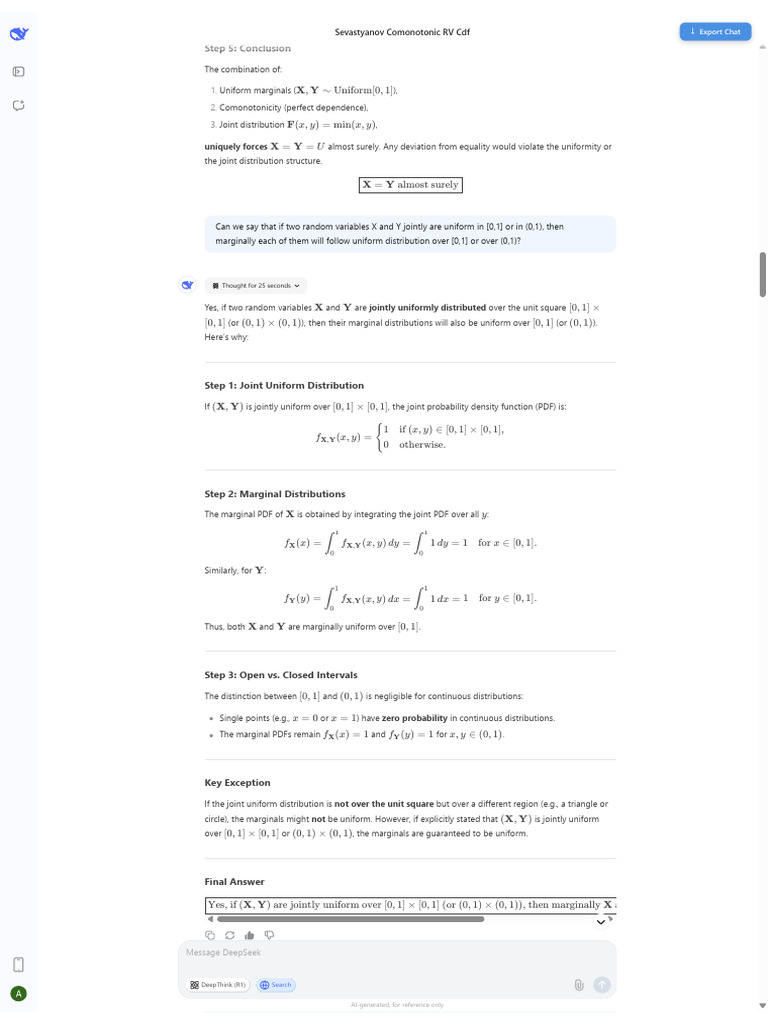 Jointly Uniform RVs and Marginals | PDF | Probability Density Function ...