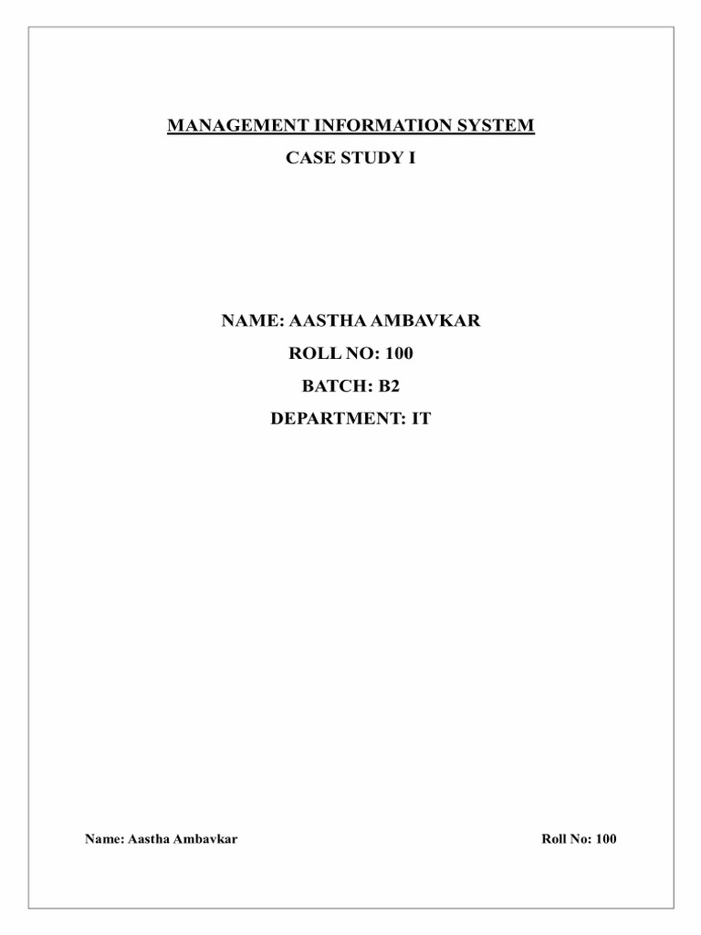 Case Study 1 | PDF