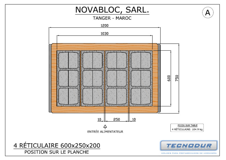 4 Réticulaire 600x250x200 - A - Position | PDF