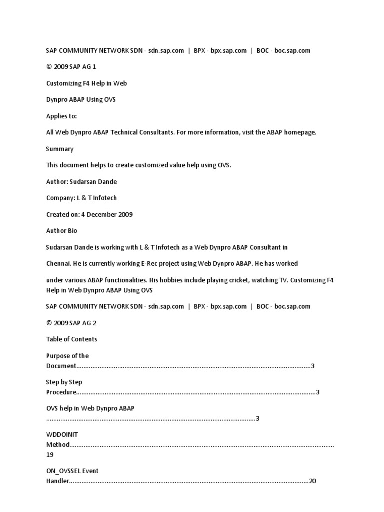 Customizing F4 Help in Web | PDF | Button (Computing) | Computing