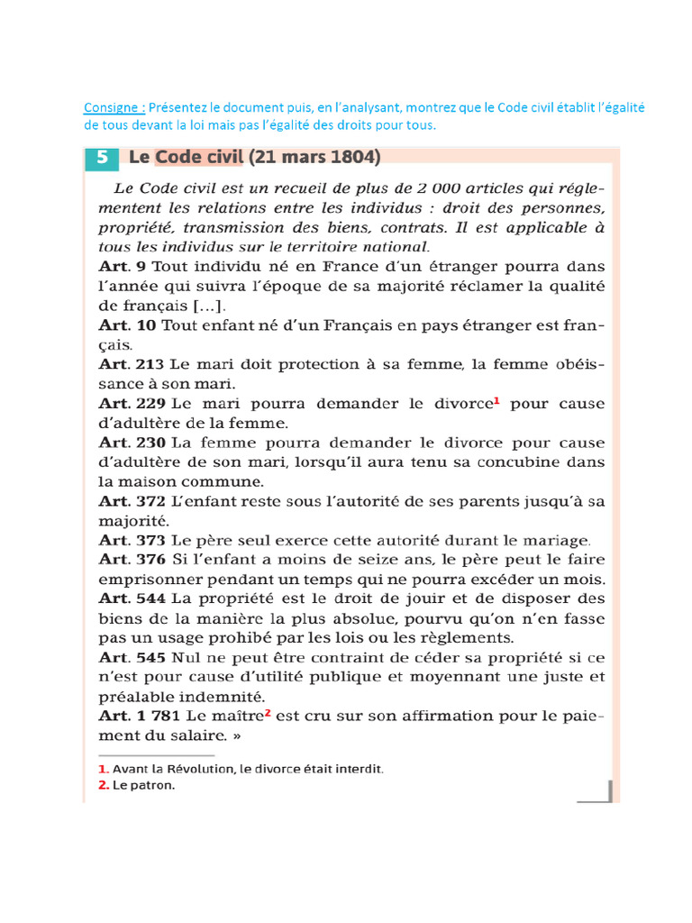 9extrait Code Civil 1804 | PDF