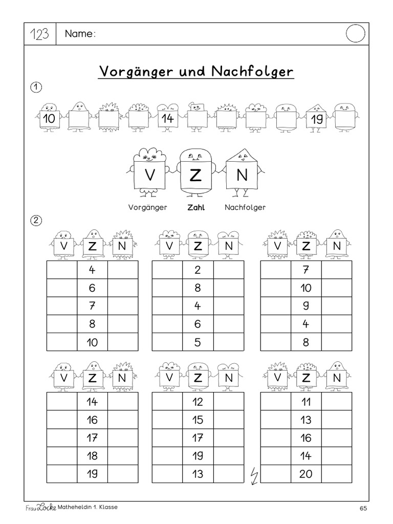Übungen Im Zahlenraum 20 | PDF
