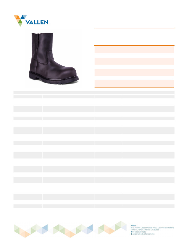 Bota Dieléctrica Vallen 40HSC Café PVC | PDF | Materiales