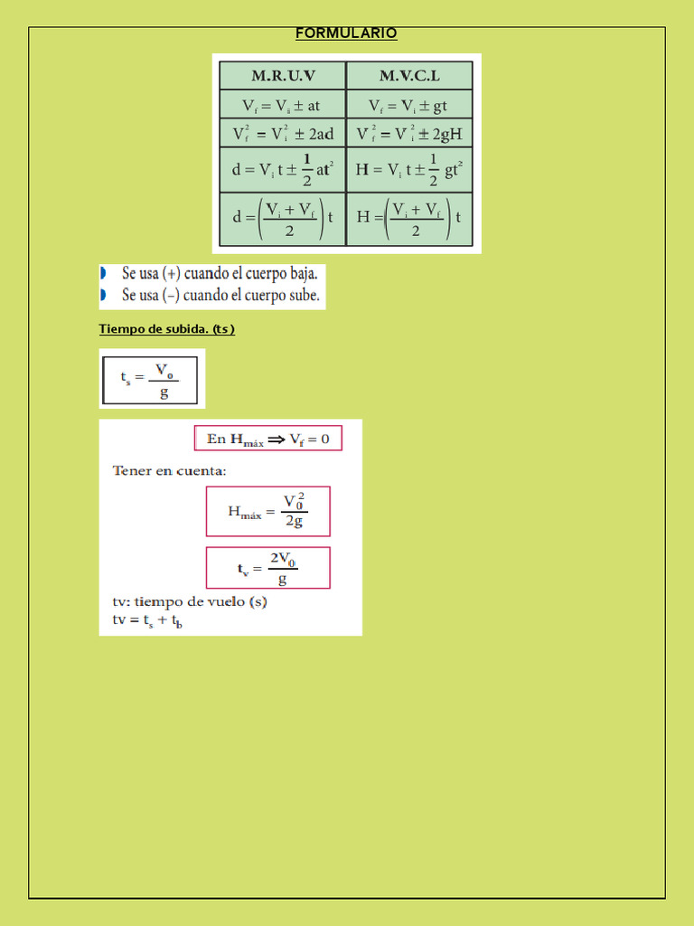 Formulario Mruv - MVCL | PDF