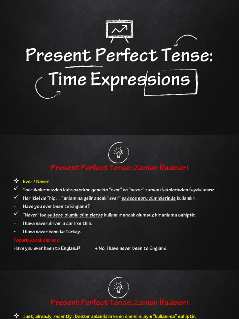 Present Perfect Tense Time Expressions Pdf