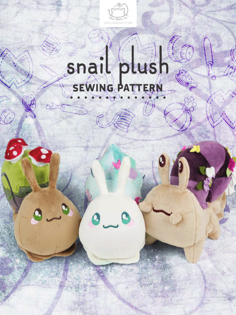 Snail Plush Sewing Pattern Guide | PDF | Sewing | Stuffed Toys