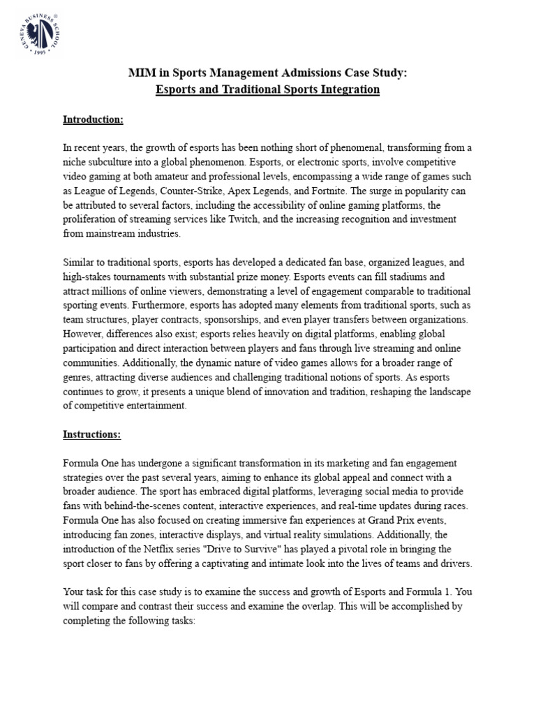 Esports and Formula 1: Growth Insights | PDF | Formula One | Sports