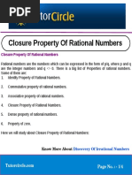 Closure Property of Rational Numbers