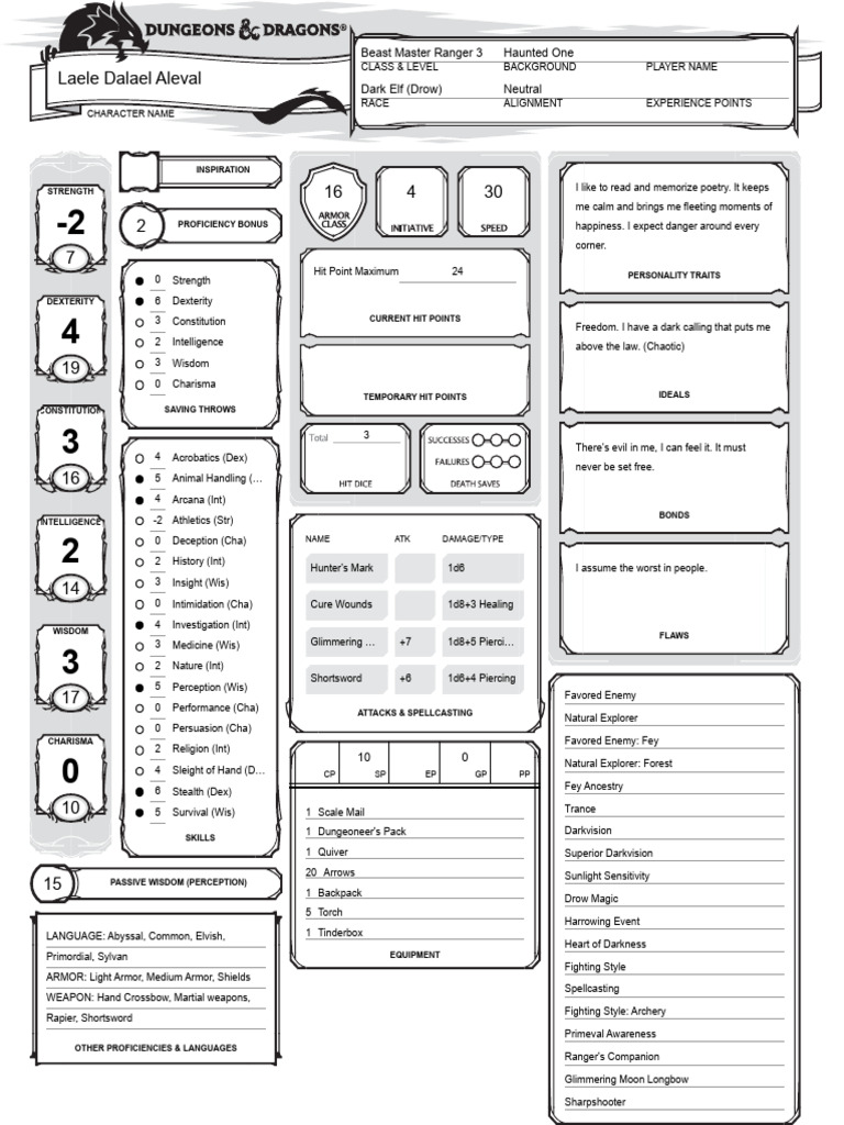 Level 3 Beast Master Ranger Guide | PDF | Dungeons & Dragons | Gary ...