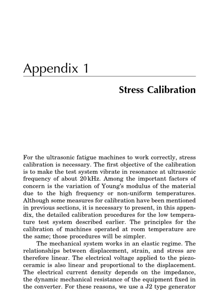 Appendix 1: Stress Calibration | PDF | Amplitude | Calibration