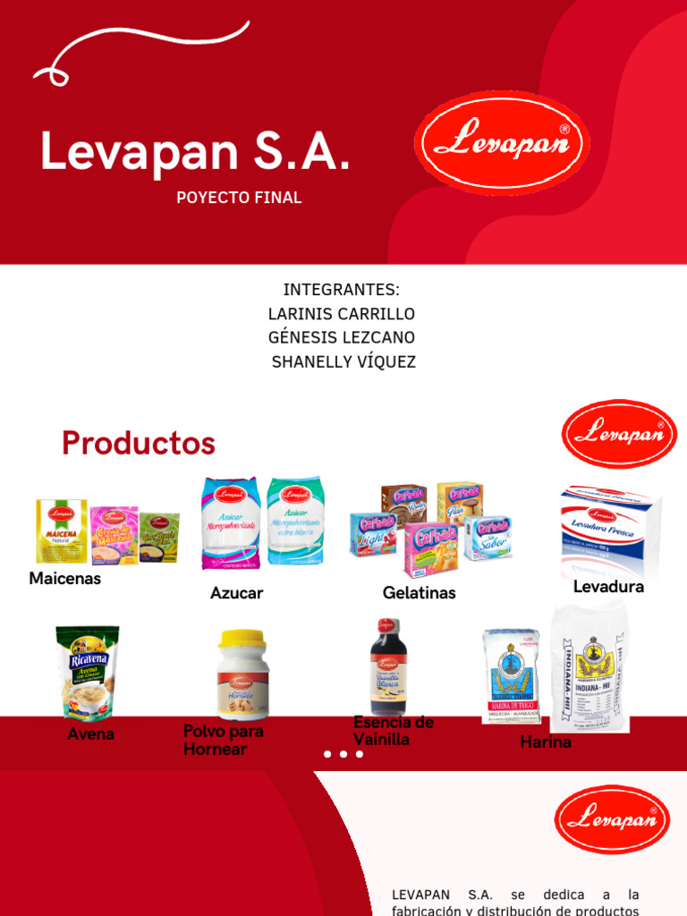 Levapan S.A.: Productos y Exportación Global | PDF | Confitería | Colombia