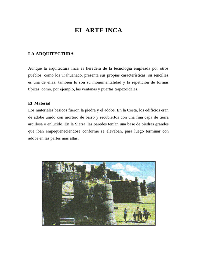 Arquitectura y Cultura Inca: Un Análisis | PDF | Imperio Inca | Machu ...