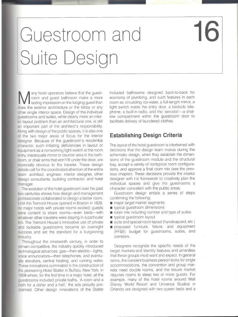 HDPD Guest Room and Suite Design | PDF