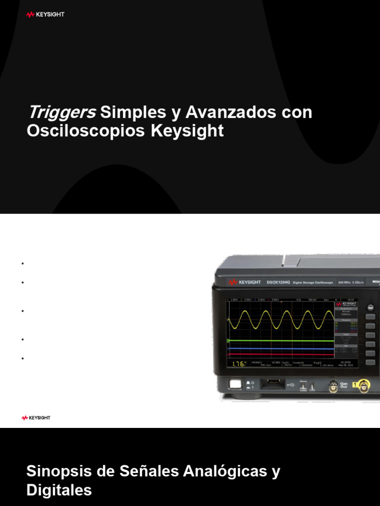 Triggers Simples y Avanzados Con Osciloscopios Keysight | PDF ...