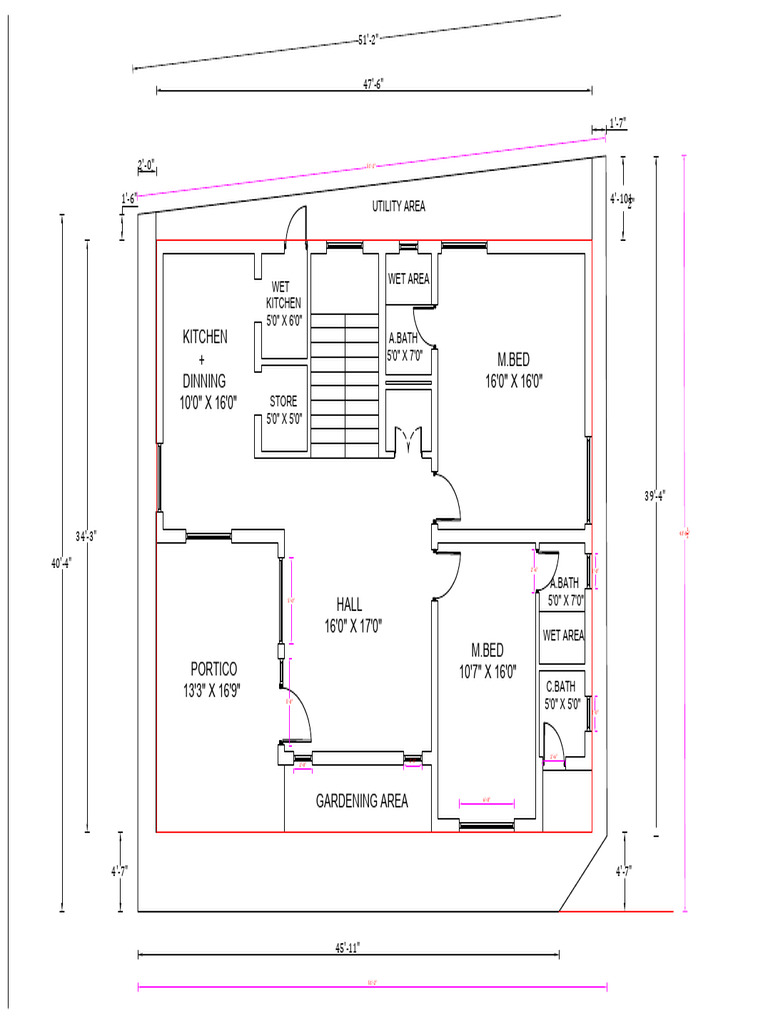 Ground Floor Layout and Beam Plan | PDF