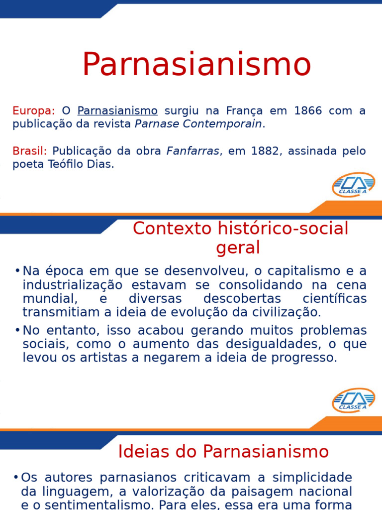 Parnasianismo e Simbolismo na Poesia | PDF | Romantismo | Poesia