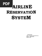 Airline Reservation System Synopsis