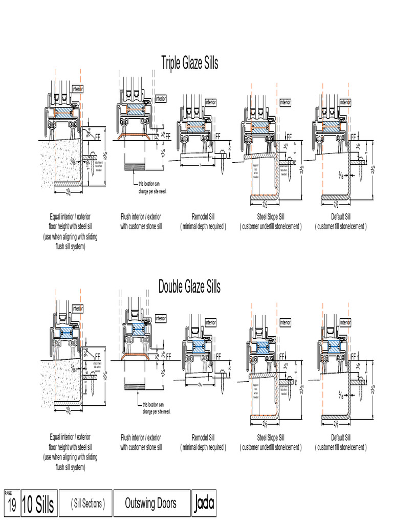 Sill Options for Interior and Exterior Doors | PDF | Building ...