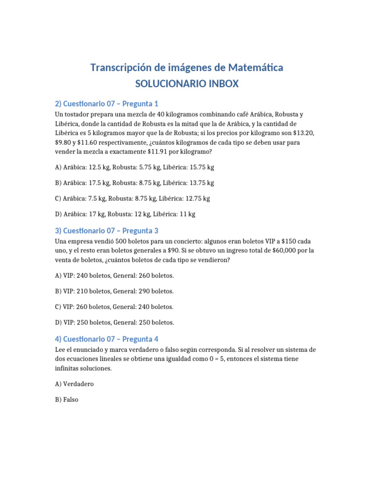 Problemas de Matemáticas y Soluciones | PDF