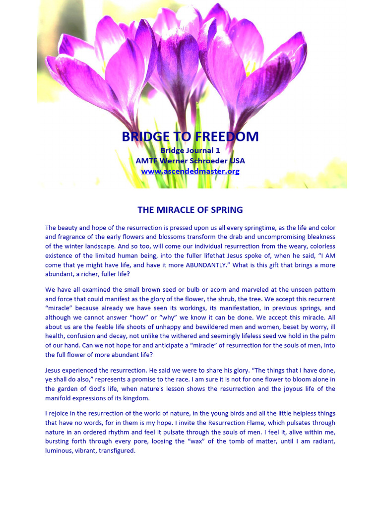 Amtf News - The Miracle of Spring - 4 - 25 | PDF | Jesus | Resurrection ...
