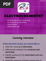 Electrochemistry: Electrolyte Vs Non-Electrolyte Conductor Vs Electrolyte Electrolysis Electrolytic Cell