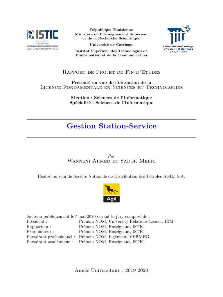 Gestion de Station-Service : Rapport PFE | PDF | Station-service | Cas ...