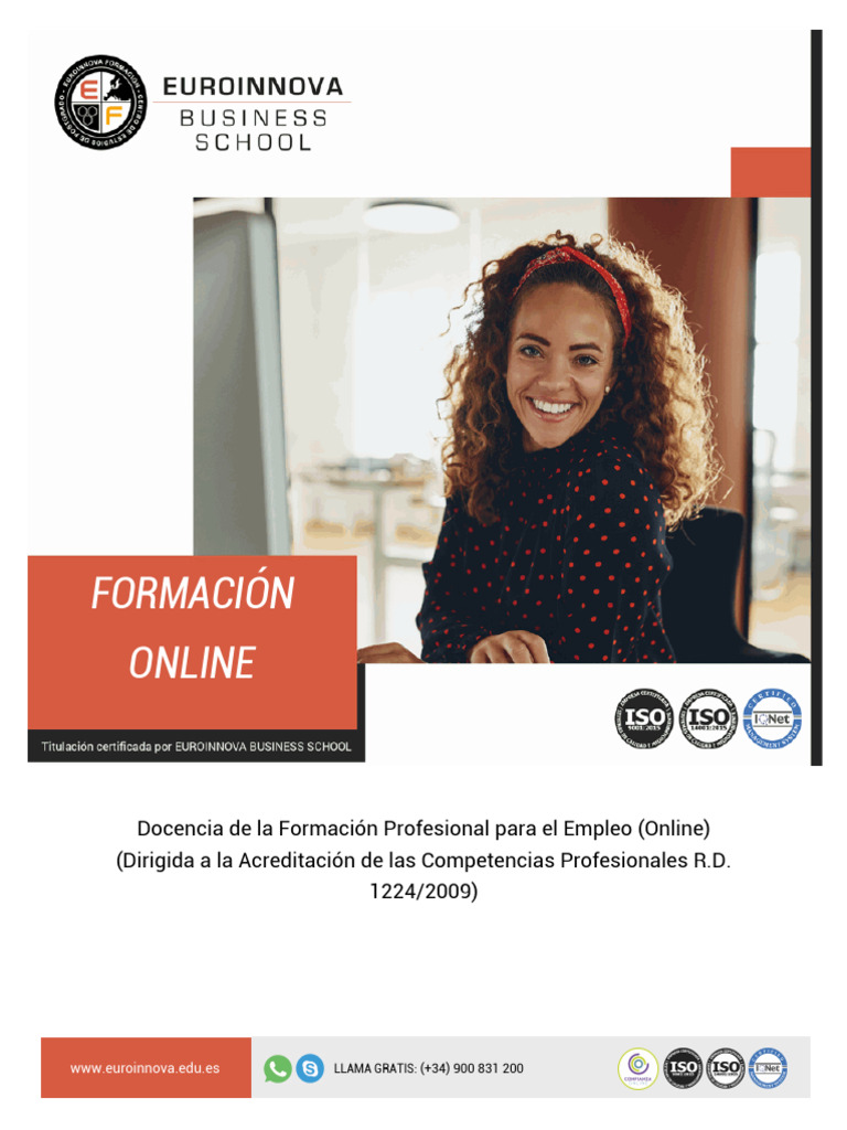 Ssce0110 Docencia de La Formacion Profesional para El Empleo Online ...