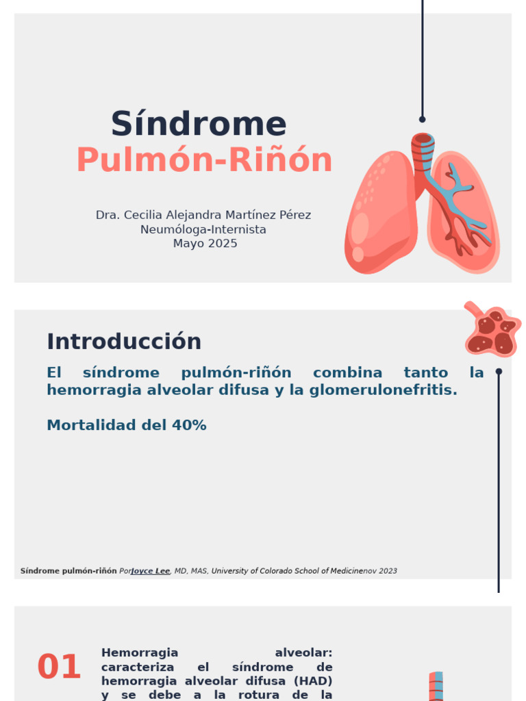 Sindrome D Riñon Pulmon Nefrología Neumología | PDF | Especialidades ...