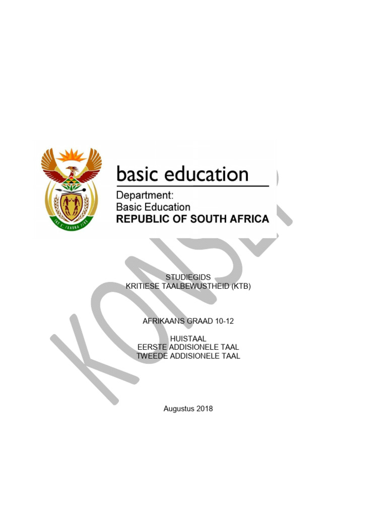 KTB Afrikaans Study Guide PDF