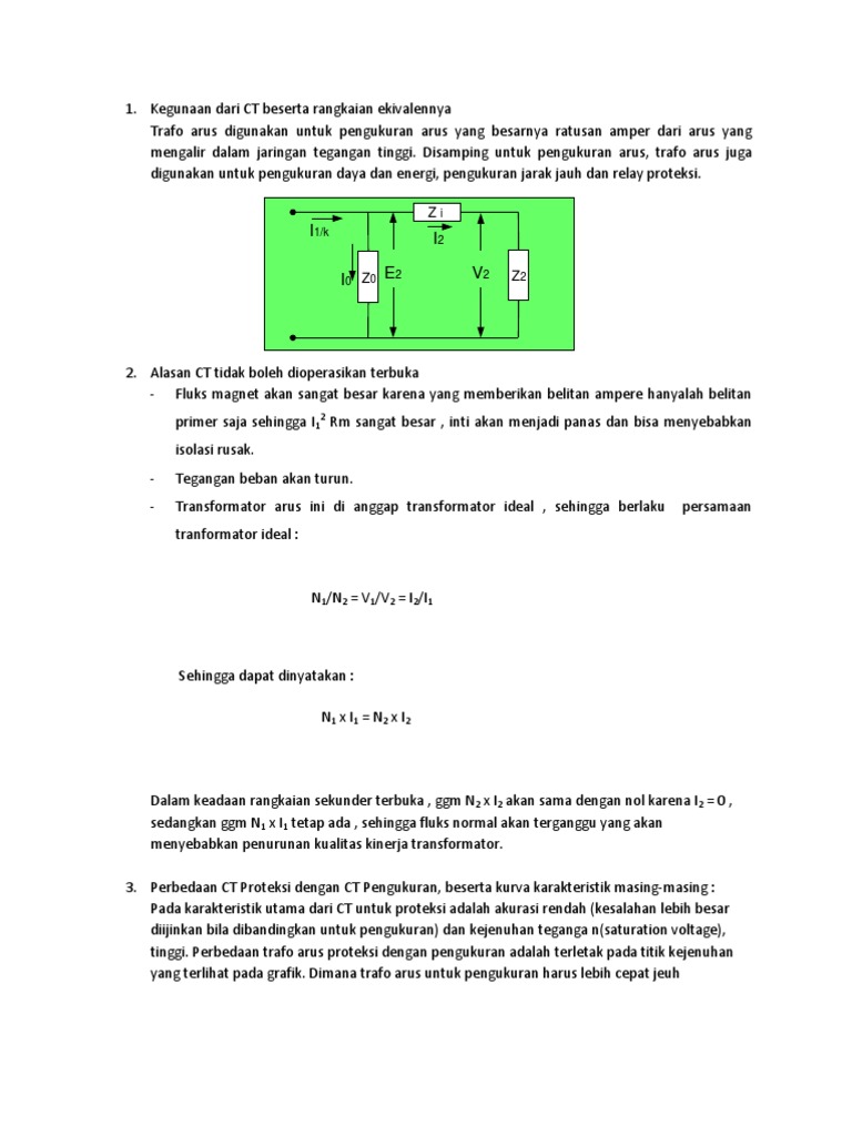 Fungsi dan Rangkaian CT pada Trafo | PDF | Sains & Matematika
