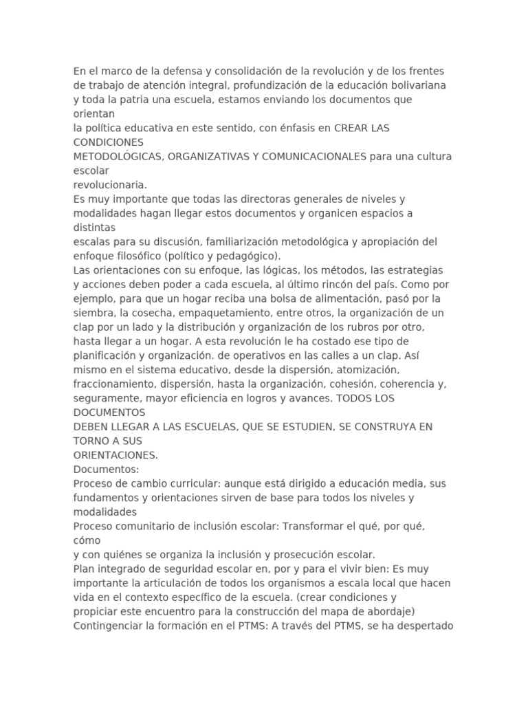 Acciones para impulsar la educación patriótica | PDF | Inclusión ...