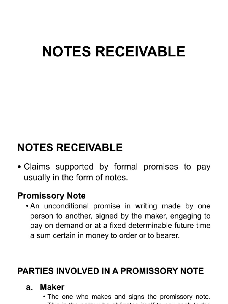 Understanding Notes Receivable Basics | PDF | Promissory Note | Interest