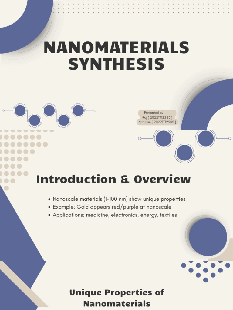 Final Nanomaterials Synthesis | PDF