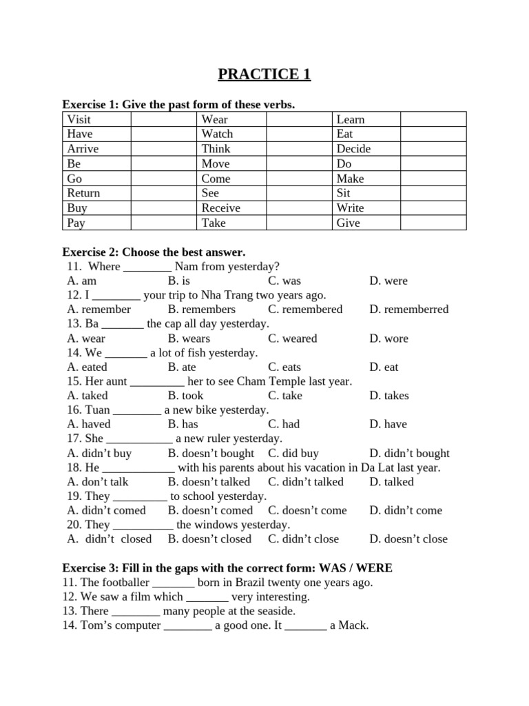 Practice 1 | PDF