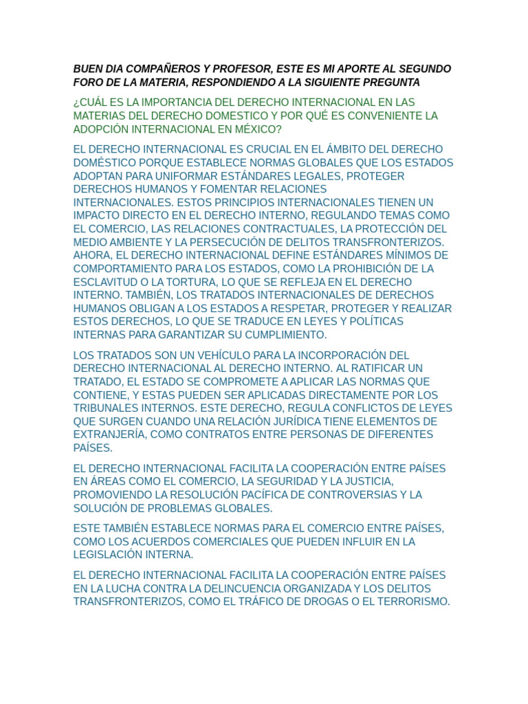 Foro 2 | PDF | Adopción | Ley internacional