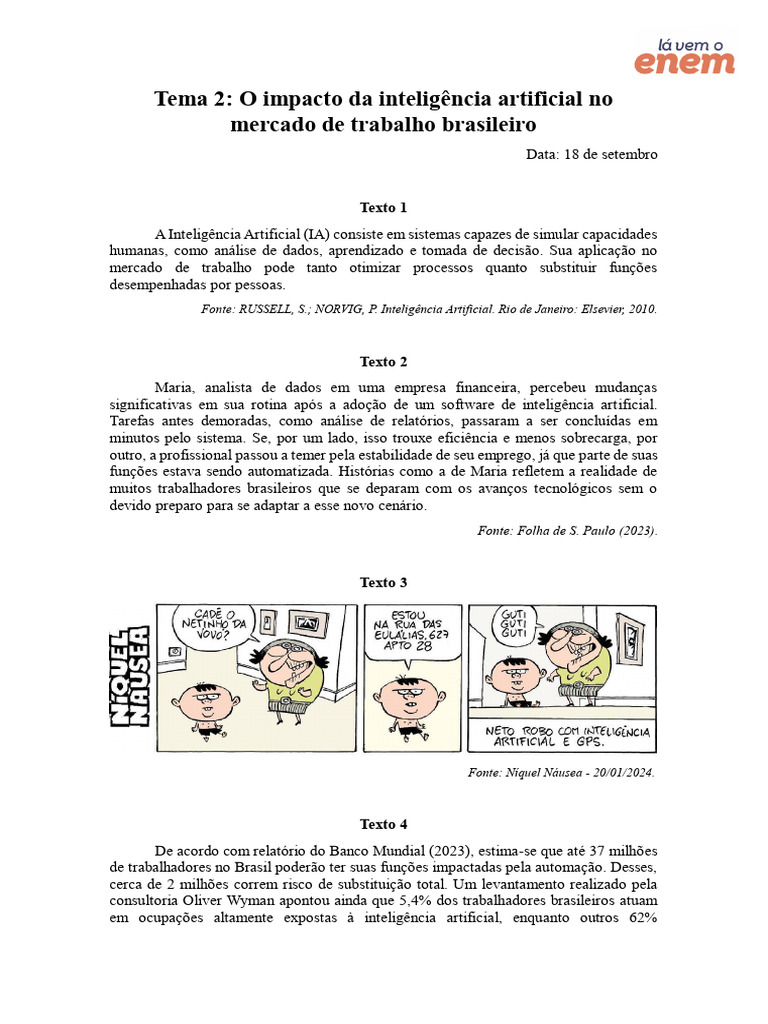 Impacto da IA no Trabalho no Brasil | PDF | Inteligência artificial ...