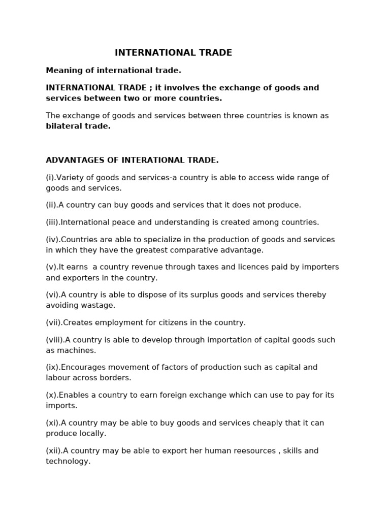 Understanding International Trade Basics | PDF | Balance Of Payments ...