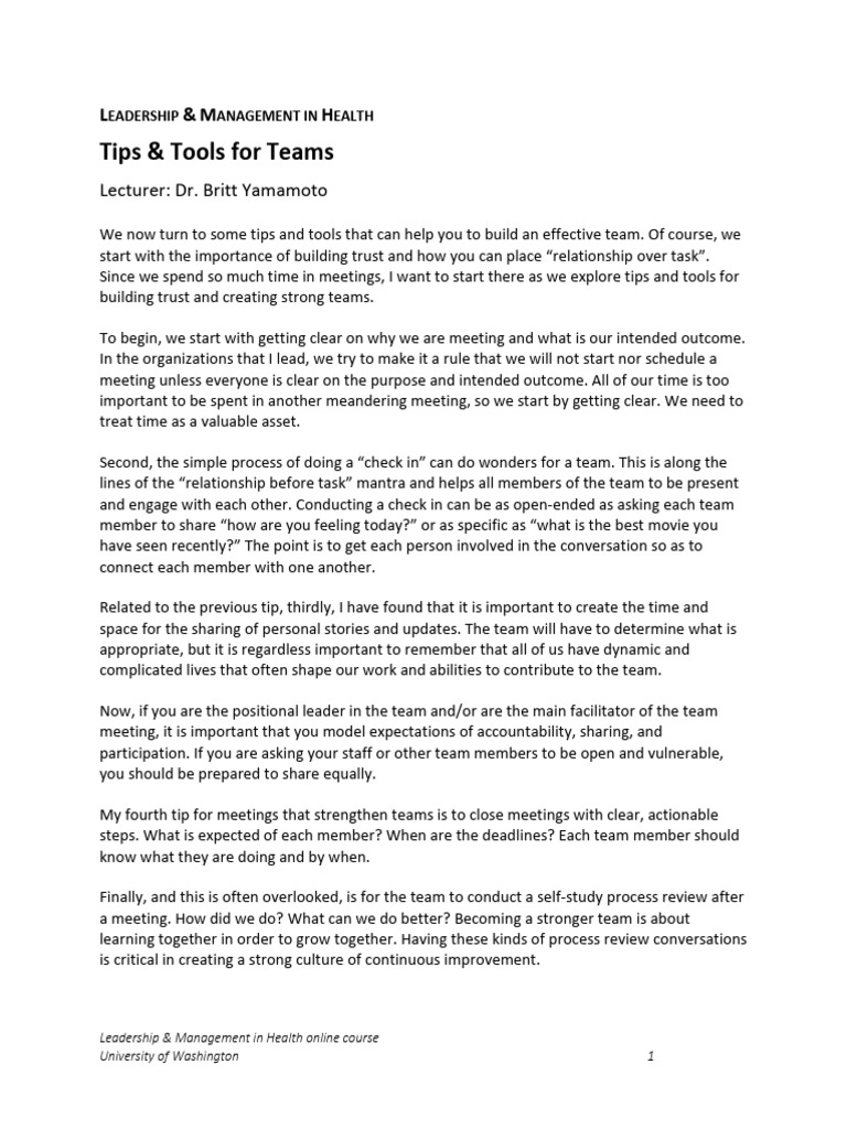Effective Team Building Strategies | PDF | Educational Technology ...