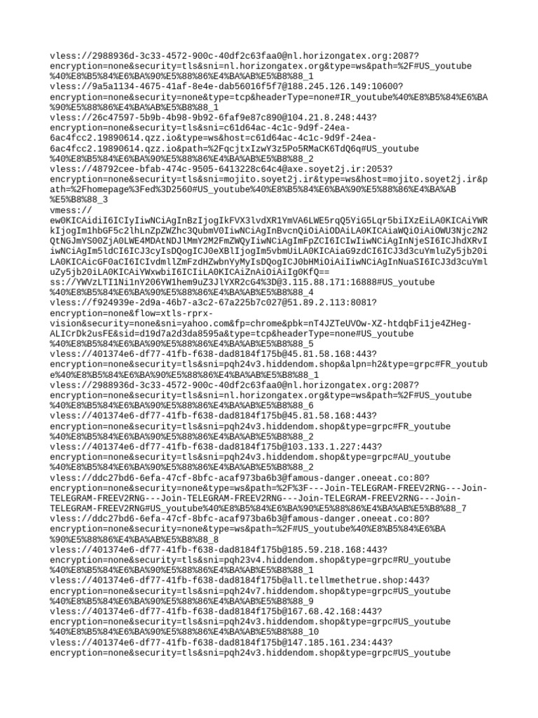 VLESS and VMess Proxy Links List | PDF | Chess Theory | Chess
