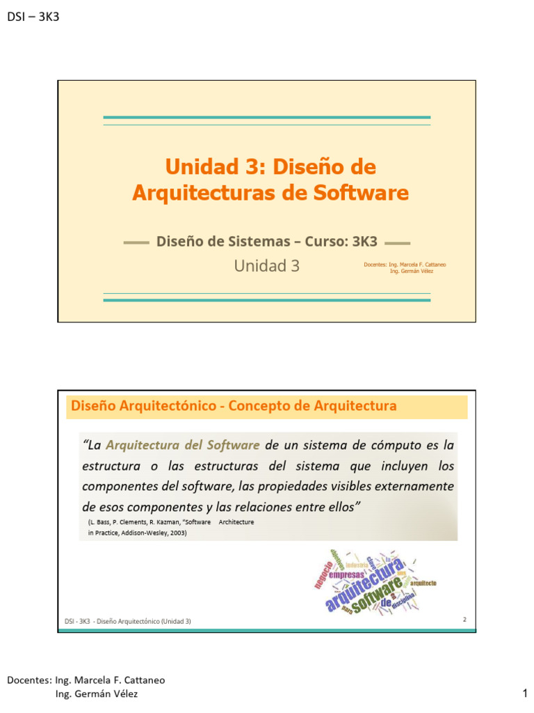 DSI 3K3 - Diseño Arquitectónico 2024. | PDF | Software | Diseño