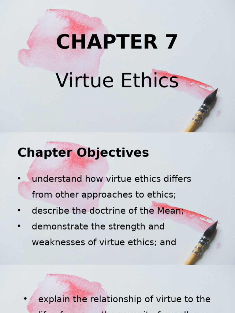 Chapter 7 Virtue Ethics Report | PDF
