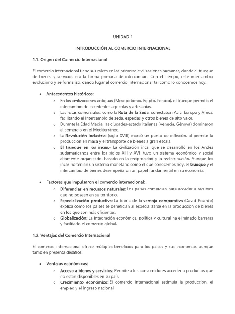 Introducción al Comercio Internacional | PDF | El comercio ...
