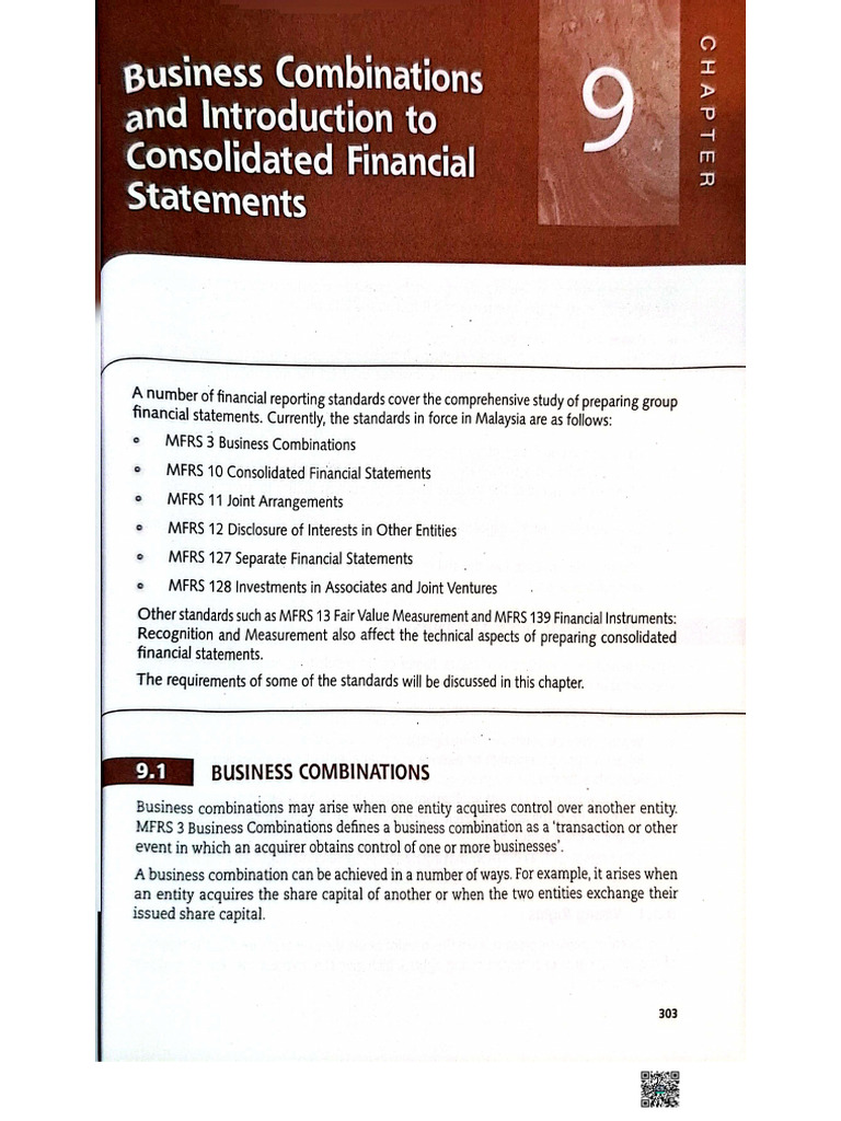 CHP 9 Business Combination & Introduction To Consolidated Financial ...