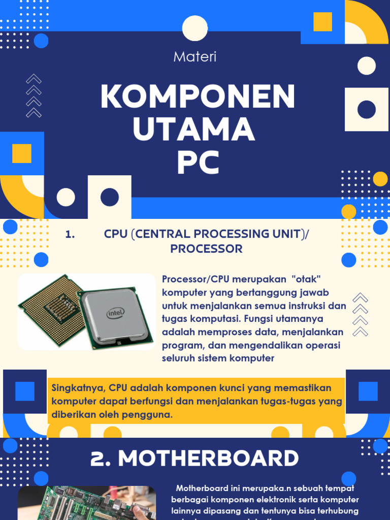 20 Komponen Utama CPU dan Fungsinya | PDF