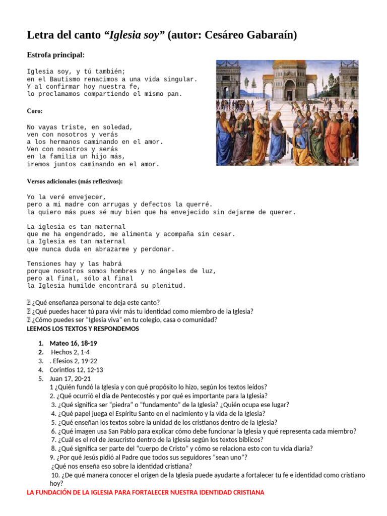 Fundación de la Iglesia y su Identidad | PDF | Cristo (título ...